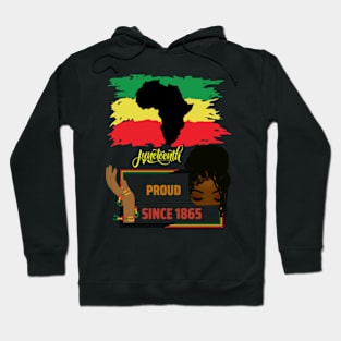 Juneteenth Pride black pride proud since 1865 Hoodie